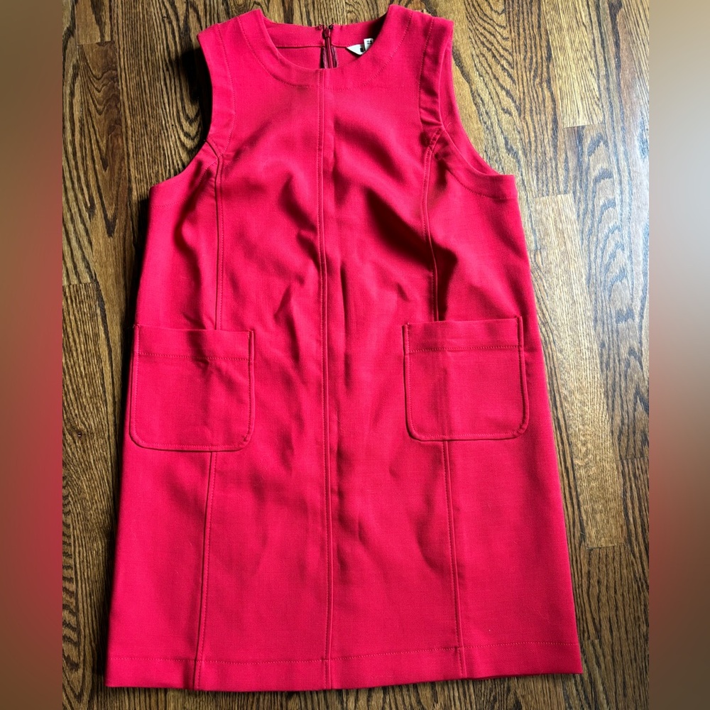 Boden Pocket Detail Mini Shift Dress—Red, size 12 US